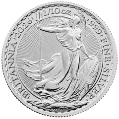 Tube of 16 2026 Britannia Tenth Ounce Silver Coins