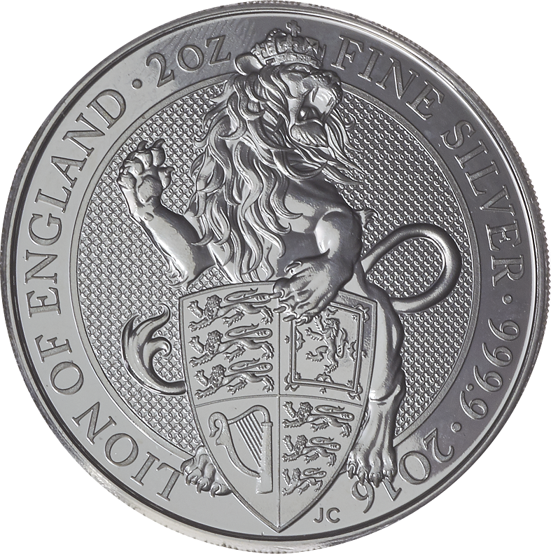 2016 2oz Lion of England Silver Coin Queen's Beasts
