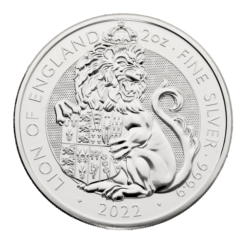 2022 Lion of England Silver Coin Tudor Beasts 2oz