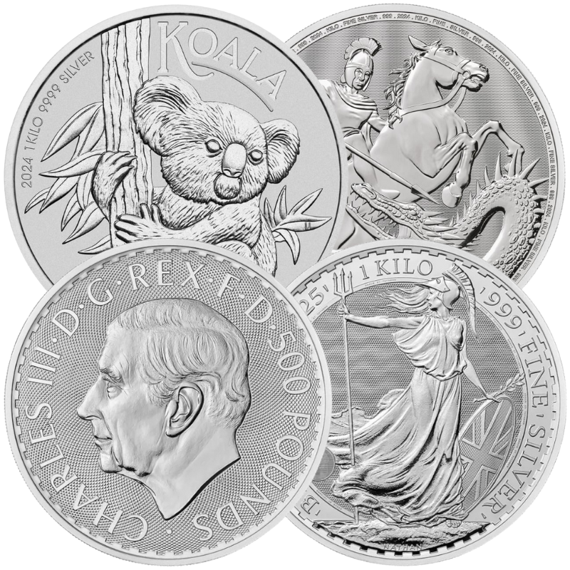 Grade B - 1 Kilo Silver Coin