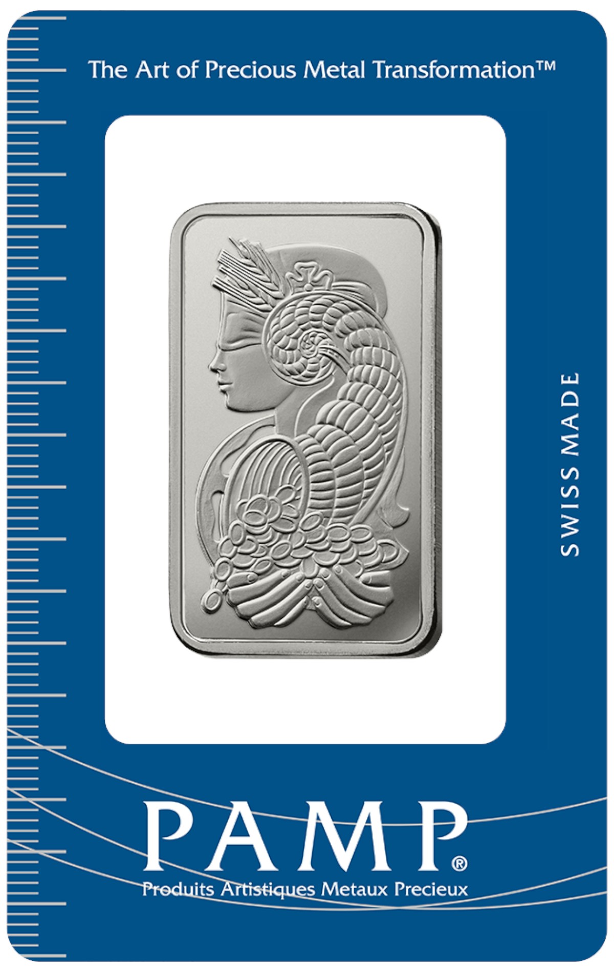 1oz Platinum Bar PAMP Lady Fortuna Minted