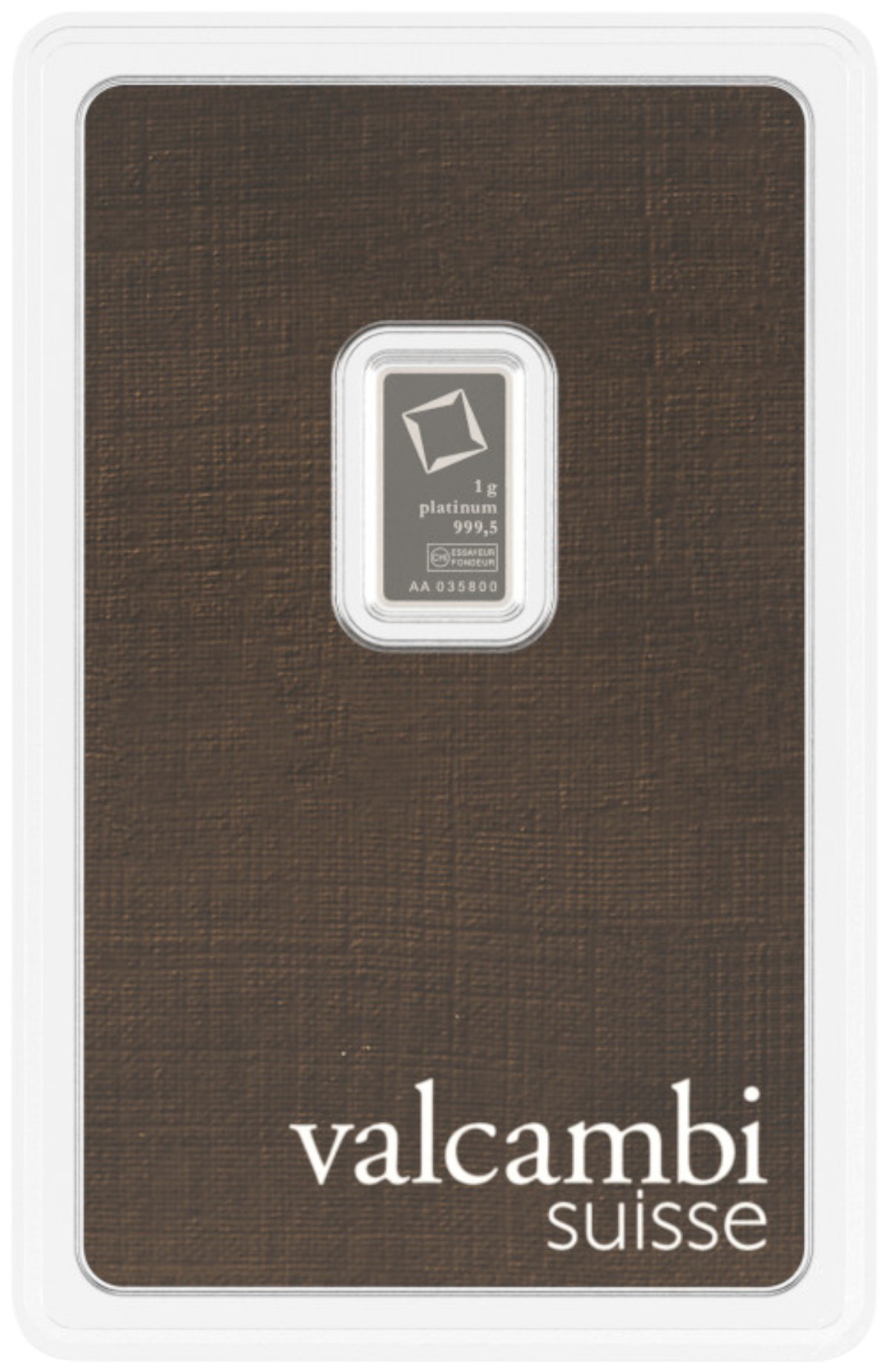 1g Platinum Bar Valcambi Minted