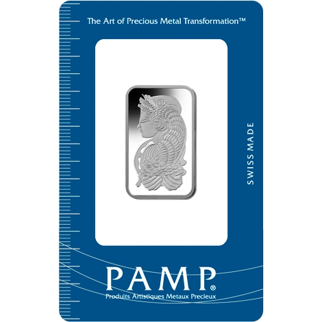 20g Platinum Bar PAMP Lady Fortuna Minted